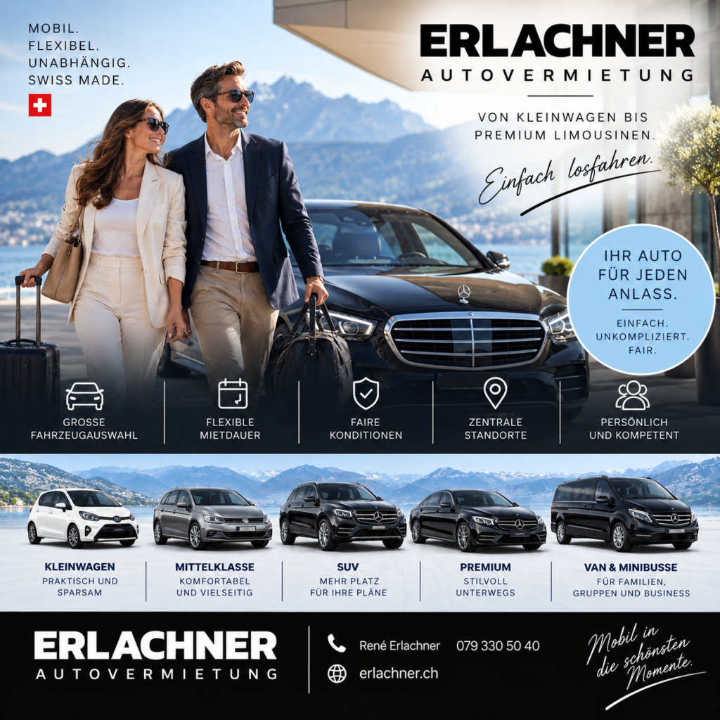 Ferien geplant? Das passende Fahrzeug wartet bereits auf Sie.